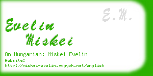 evelin miskei business card